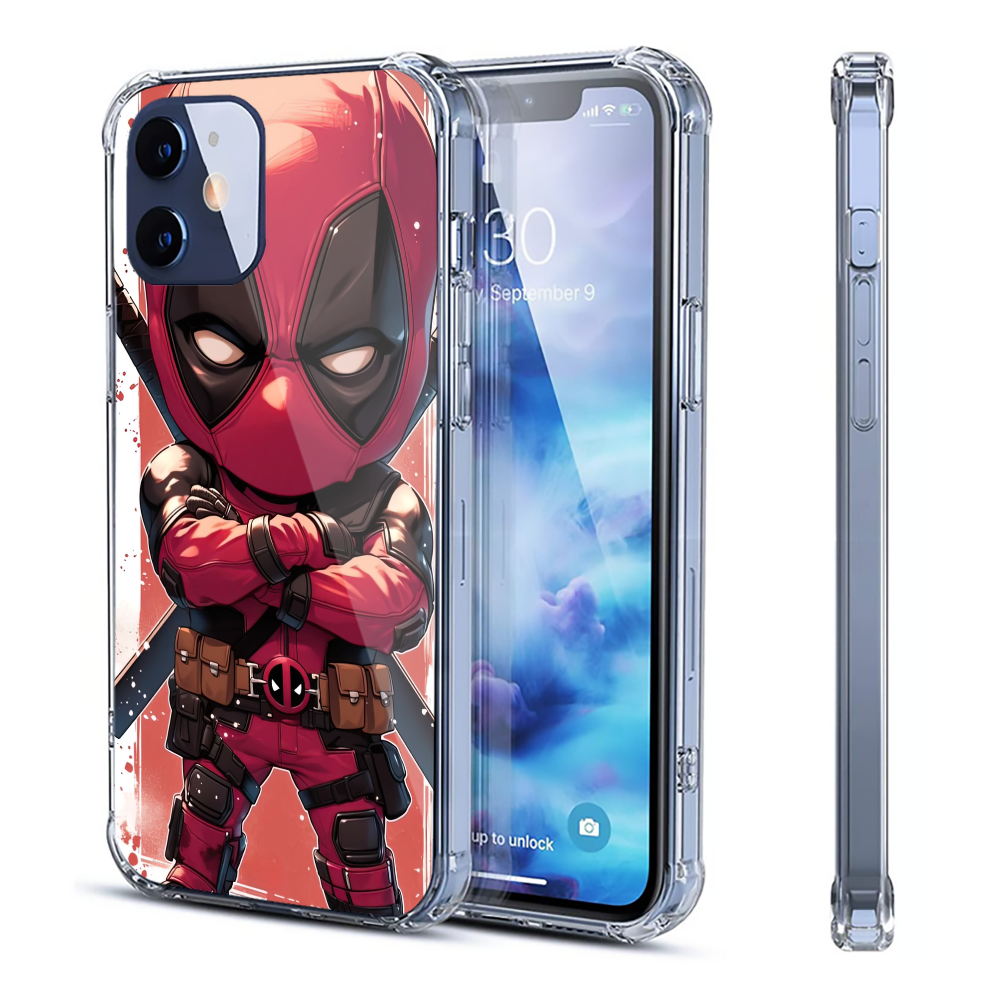 （画像用） Deadpool デッドプール 【iPhone 12シリーズ対応】透明スマホケース（クリアソフトケース）